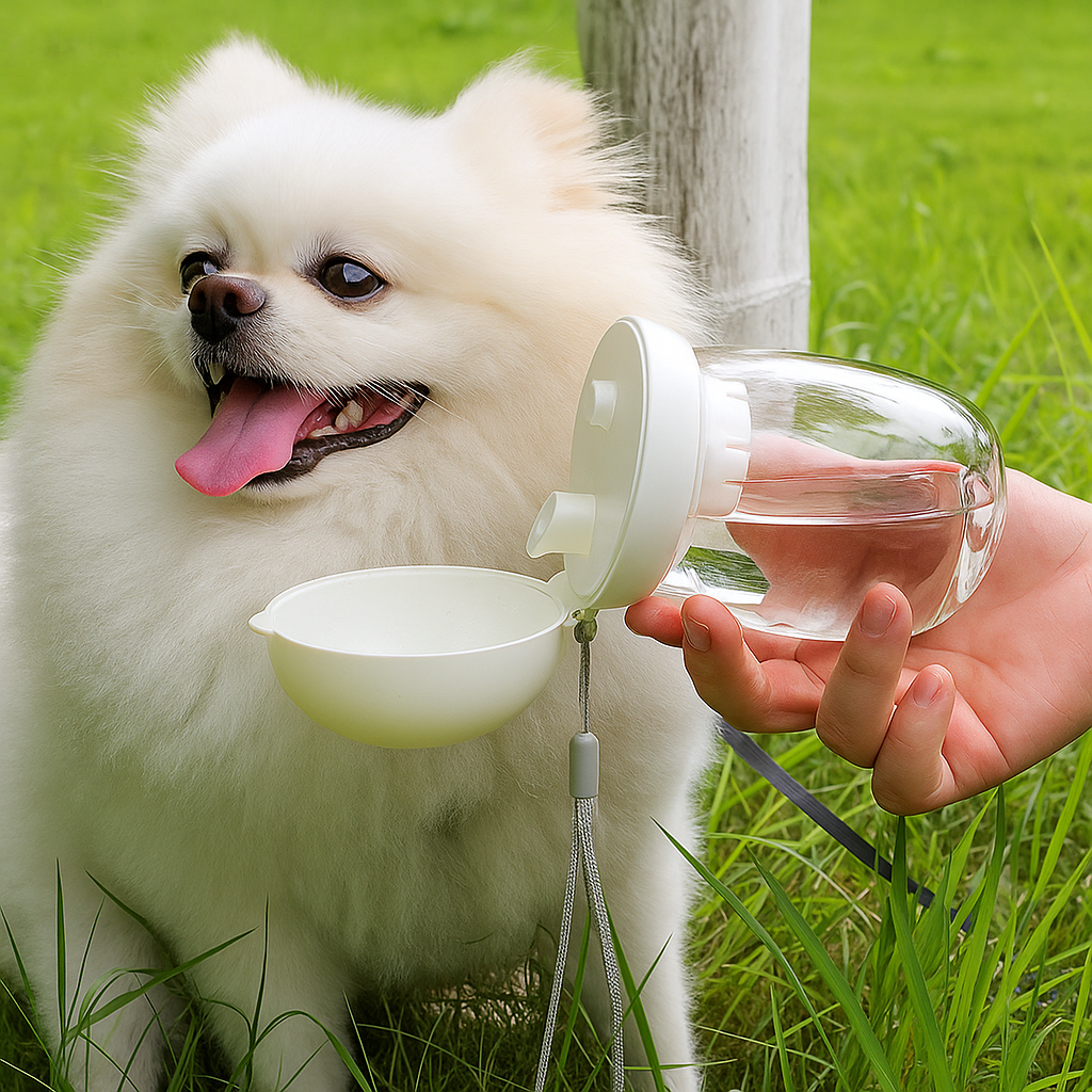 Foldable And Portable Pet Cat And Dog Outdoor Drinking Glass